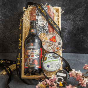 CESTA DE PRESENTE - 2 QUEIJOS MEIA CURA + SALAME  E CERVEJA ARTESANAL